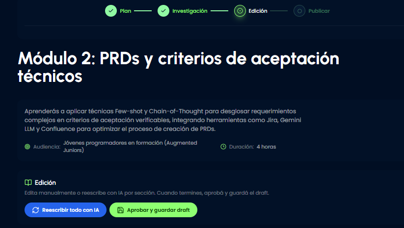 Revisión detallada del contenido para ajustar lecciones con precisión editorial.